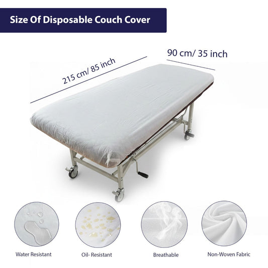 Disposable Massage Table Sheets – Non-Woven Fitted Couch Covers for Massage, Beauty, Spa & Medical Clinics