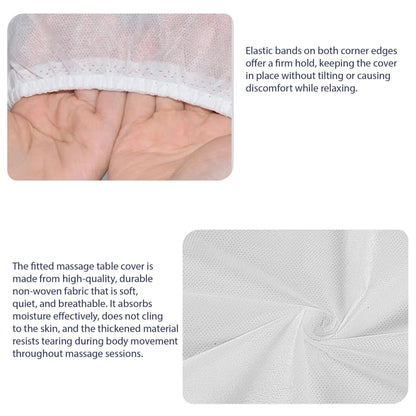 Disposable Massage Table Sheets – Non-Woven Fitted Couch Covers for Massage, Beauty Therapy, Spa & Clinics