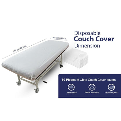 Disposable Massage Table Sheets – Non-Woven Fitted Couch Covers for Massage, Beauty Therapy, Spa & Clinics
