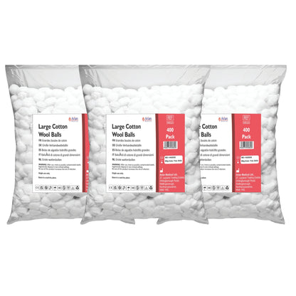 Natural Cotton Wool Balls Pack of 1200 – Soft Absorbent Cotton Balls for Makeup Removal, Baby Care, Skincare & First Aid