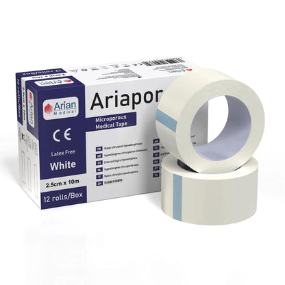 Microporous Surgical Tape 2.5cm x 10m – Hypoallergenic Breathable Adhesive Medical Tape for Dressings & First Aid